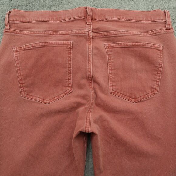 Gap Jeans Women's Size 32R Pink Mid-Rise True Skinny Stretch Fringe 26.5" Inseam - Picture 13 of 15